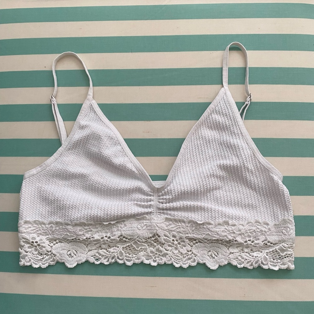 Free People Intimately White Bralette M/L